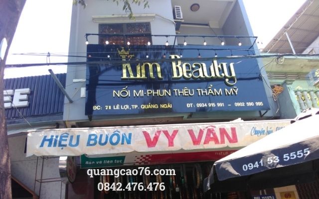 Làm bảng hiệu chữ nổi inox tại Quảng Ngãi