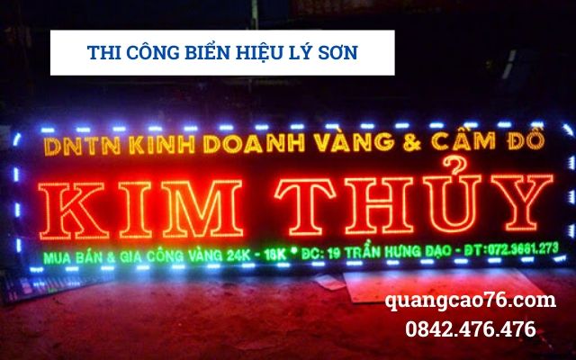 Thi công biển hiệu tại Lý Sơn