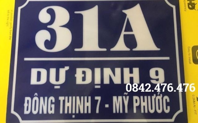 BẢNG SỐ NHÀ MICA KHẮC TẠI QUẢNG NGÃI - GIÁ 200K