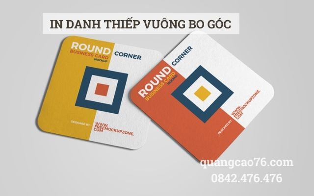 In danh thiếp vuông bo góc tại Quảng Ngãi