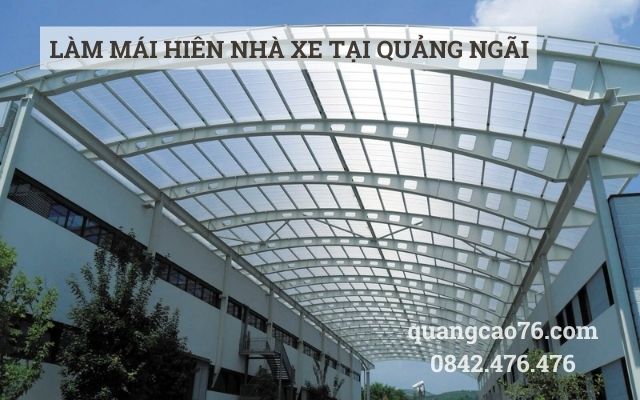 Làm mái hiên nhà xe tại Quảng Ngãi