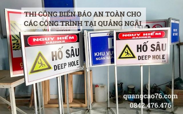 Thi công biển báo an toàn giao thông tại Quảng Ngãi
