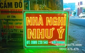 Thi công biển hiệu nhà nghỉ tại Quảng Ngãi