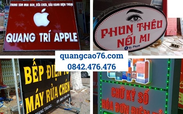 Tư vấn lựa chọn bảng hiệu Quảng Ngãi phù hợp với từng ngành nghề