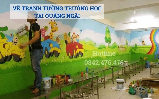 Vẽ tranh tường trường học tại Quảng Ngãi