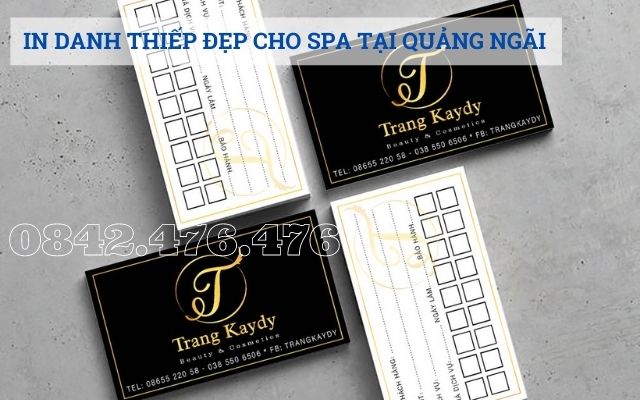 In danh thiếp spa tại Quảng Ngãi