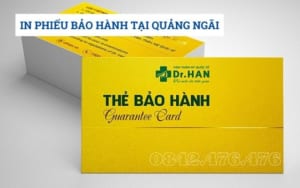 In phiếu bảo hành tại Quảng Ngãi