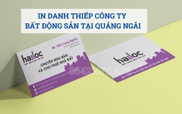 IN DANH THIẾP CÔNG TY BẤT ĐỘNG SẢN TẠI QUẢNG NGÃI