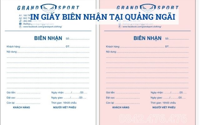 IN GIẤY BIÊN NHẬN TẠI QUẢNG NGÃI