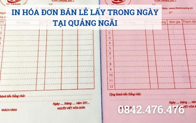 IN HÓA ĐƠN BÁN LẺ TRONG NGÀY TẠI QUẢNG NGÃI