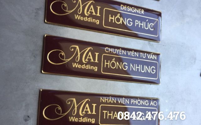 THI CÔNG TÊN PHÒNG BAN CHO SHOP WEDDING
