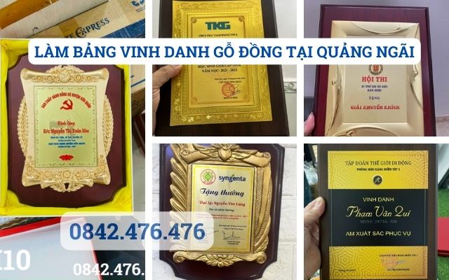 LÀM BẢNG VINH DANH GỖ ĐỒNG TẠI QUẢNG NGÃI